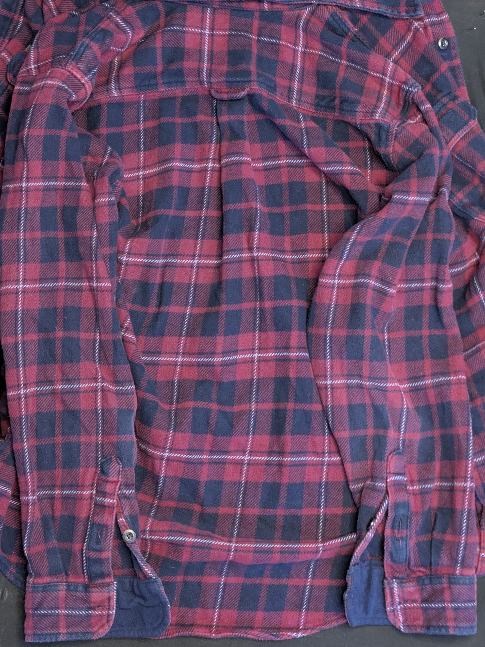 Orvis Heavyweight Plaid Flannel Shirt Jacket With Pockets Men's Large Red - Picture 7 of 7